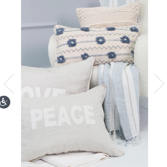 Pom Pom at Home for the Jilly Box - Peace + Love Linen Pillow Shams - Picture 3 of 7